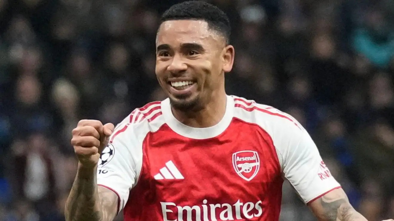 Gabriel Jesus celebrates a goal