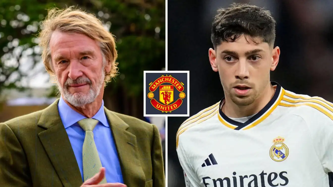 Man Utd co-owner Sir Jim Ratcliffe and Federico Valverde