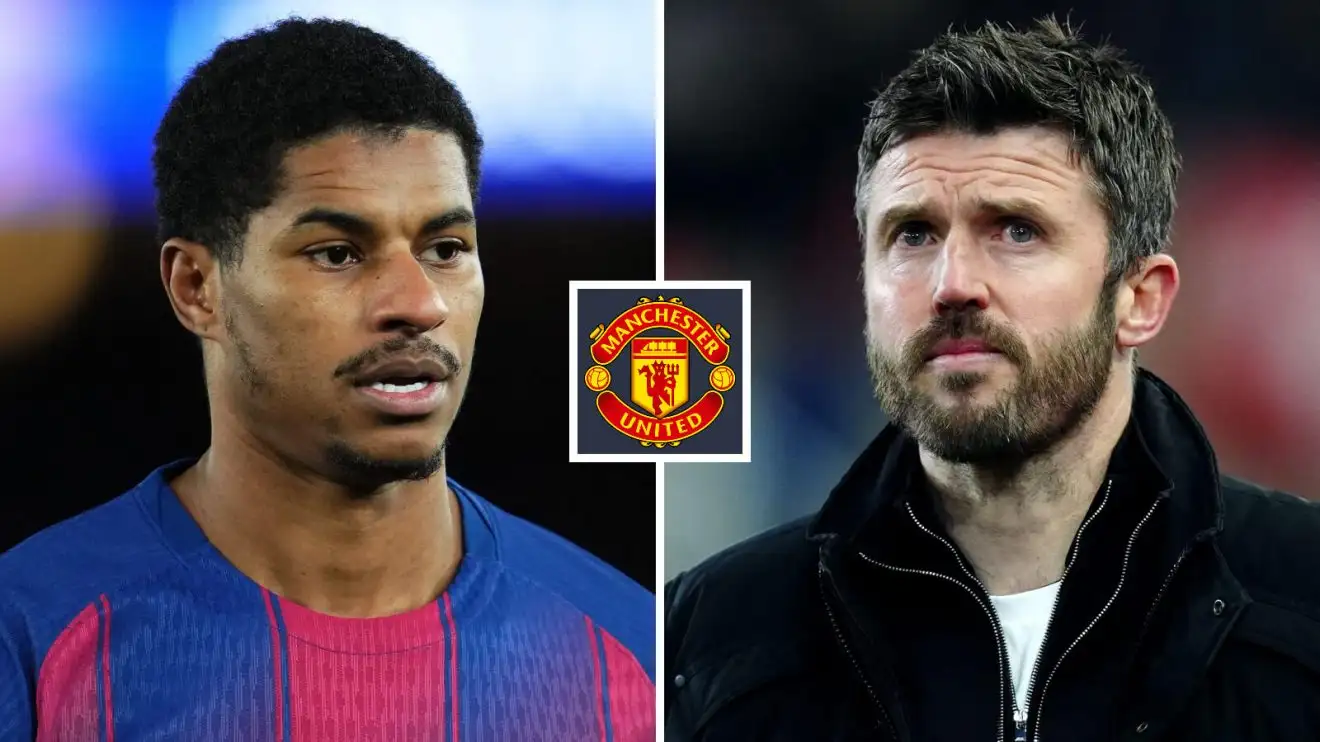 Man Utd interim boss Michael Carrick and Marcus Rashford