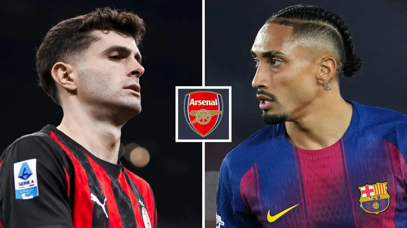 Arsenal transfer targets Christian Pulisic and Raphinha